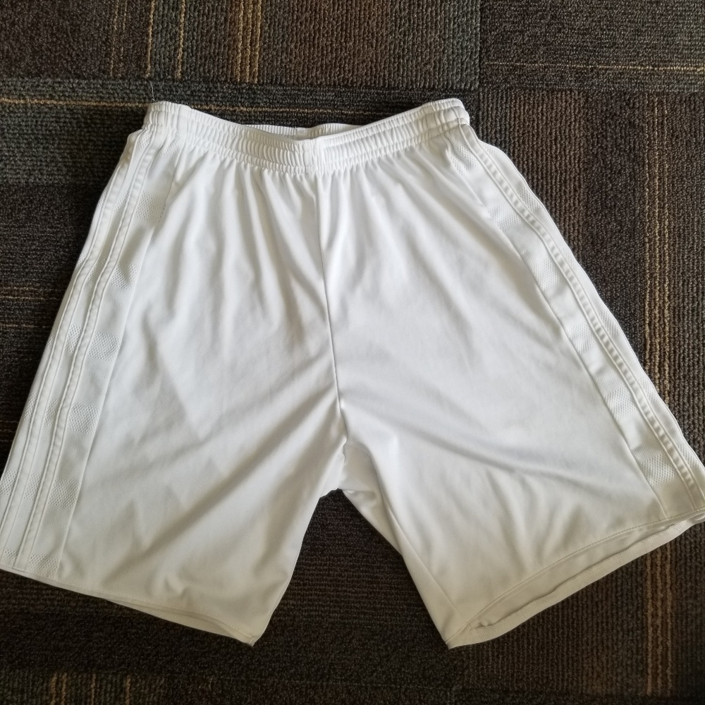 White Adidas Soccer Shorts